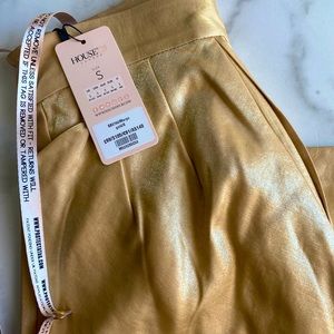 Brand new - IRIDESCENT GOLD WIDE LEG TROUSERS